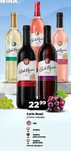 Netto Carlo Rossi (różne rodzaje) oferta