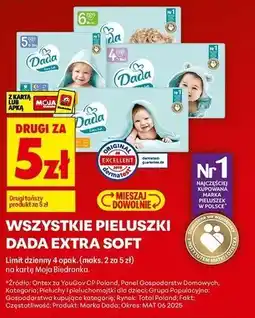 Biedronka Pieluszki Dada Extra Soft oferta