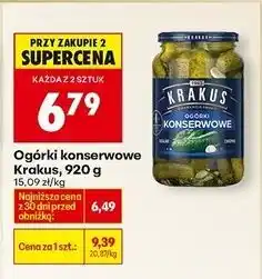 Biedronka Ogórki konserwowe Krakus Maspex oferta