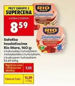 Biedronka Sałatka z tuńczykiem kuskus ciecierzycą groszkiem i pomidorami Rio Mare Insalatissime oferta