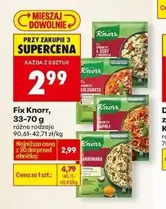 Biedronka Spaghetti carbonara Knorr Fix oferta