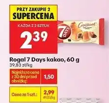 Biedronka Croissant z nadzieniem o smaku kakaowym 7 Days oferta