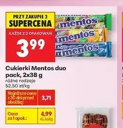 Biedronka Dropsy strong mint Mentos Classic oferta