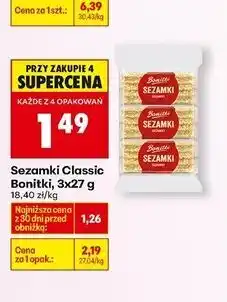 Biedronka Sezamki classic Bonitki oferta