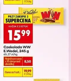 Biedronka Czekolada mleczna z wafelkami peanut butter E. Wedel Ww oferta