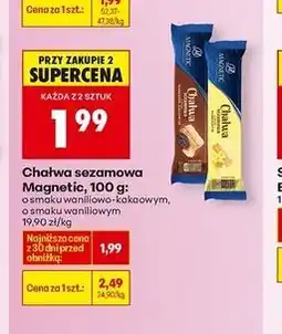 Biedronka Chałwa sezamowa o smaku waniliowym Magnetic oferta