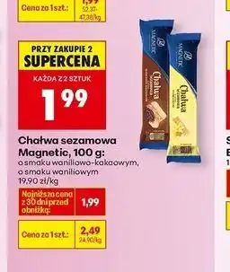 Biedronka Chałwa sezamowa o smaku waniliowym Magnetic oferta