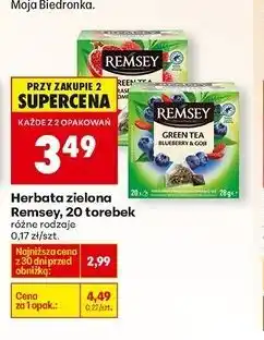 Biedronka Herbata malina i granat Remsey oferta