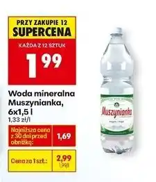 Biedronka Woda lekko gazowana Muszynianka oferta