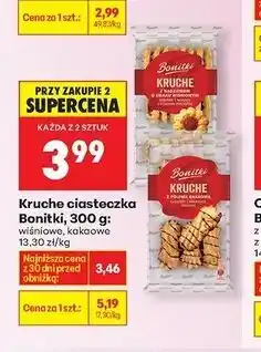 Biedronka Ciastka kruche z polewą kakaową Bonitki oferta
