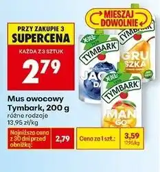Biedronka Mus mango-jabłko-banan-brzoskwinia Tymbark oferta
