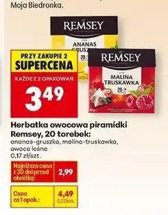 Biedronka Herbata o smaku owoców leśnych Remsey oferta