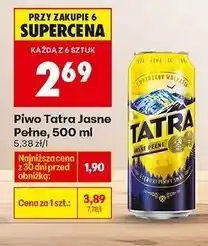 Biedronka Piwo Tatra Jasne Pełne oferta