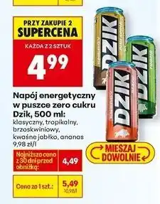 Biedronka Napój energetyczny pineapple zero cukru Wk Dzik oferta