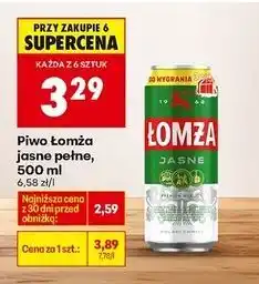 Biedronka Piwo Łomża Jasne (Dawniej Export) oferta