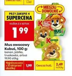 Biedronka Mus jabłko-arbuz-aronia Kubuś oferta