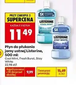 Biedronka Płyn do płukania ust Listerine Fresh Burst oferta
