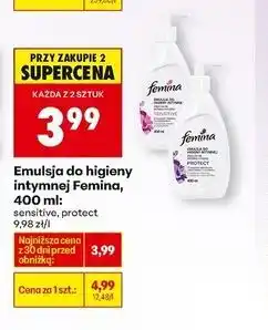 Biedronka Emulsja do higieny intymnej protect pompka Femina Intimea oferta