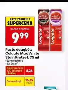 Biedronka Pasta do zębów purple reveal Colgate Max White oferta