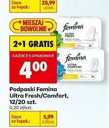 Biedronka Podpaski ultra comfort normal Femina oferta
