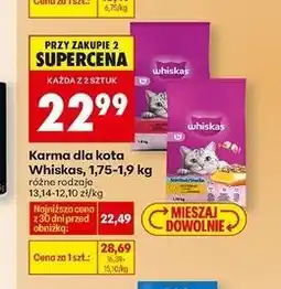 Biedronka Karma dla kota z pyszną wołowiną Whiskas oferta