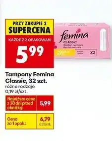 Biedronka Tampony normal Femina Essential Protection oferta