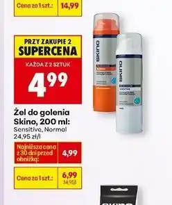 Biedronka Żel do golenia normal Skino oferta
