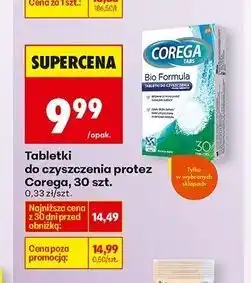 Biedronka Tabletki do czyszczenia protez bio formula Corega Tabs oferta