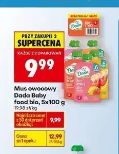 Biedronka Mus owocowy mix Dada Baby oferta