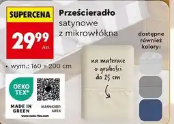 Biedronka Prześcieradło satynowe 160 x 200 cm Smukee oferta