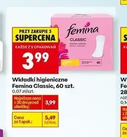 Biedronka Wkładki Femina Secret oferta