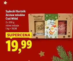 Lidl Zestaw miodów pigwowiec + miód malina Bartnik Sądecki oferta