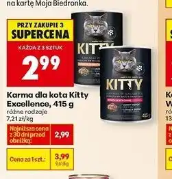 Biedronka Karma dla kota z indykiem Kitty Excellence oferta