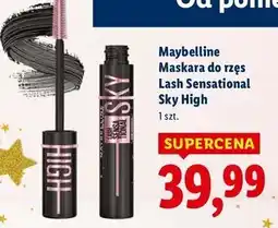 Lidl Tusz do rzęs black Maybelline Lash Sensational Sky High oferta