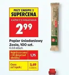 Biedronka Papier śniadaniowy Zosia Samosia oferta