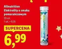 Lidl Elektrolity o smaku pomarańczowym Allnutrition oferta