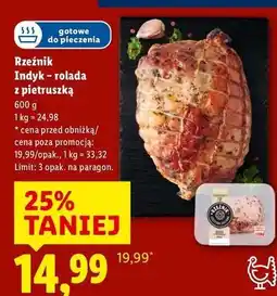 Lidl Rolada z indyka pietruszką Rzeźnik Codzienna Dostawa oferta