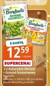 E.Leclerc Zestaw 2 x kukurydza 340 g + groszek konserwowy 400 Bonduelle oferta