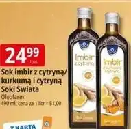 E.Leclerc Sok imbirowy z kurkumą i cytryną Oleofarm oferta