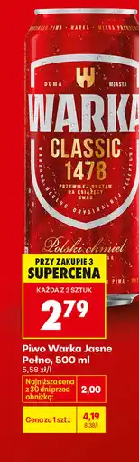 Biedronka Piwo Warka oferta