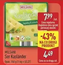 ALDI Ser kaslander łagodny Milsani oferta
