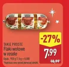 ALDI Flaki wołowe w rosole Takie Proste oferta
