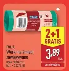 ALDI Worki na śmieci 60 l rolka Folia oferta