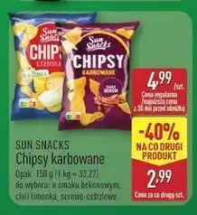 ALDI Chipsy karbowane ser cebula Sun Snacks oferta