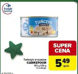 Globi Tuńczyk kawałki w oleju Carrefour Classic oferta