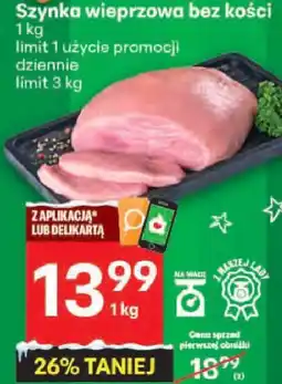 Delikatesy Centrum Szynka wieprzowa bez kości Delikatesy Centrum oferta