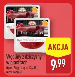 ALDI Wędliny z dziczyzny w plastrach różne rodzaje Aldi oferta