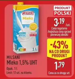 ALDI Mleko 1,5% UHT Milsani oferta