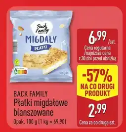 ALDI Płatki migdałowe blanszowane Back Family oferta