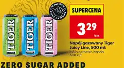 Biedronka Tiger Napój gazowany Juicy Line oferta